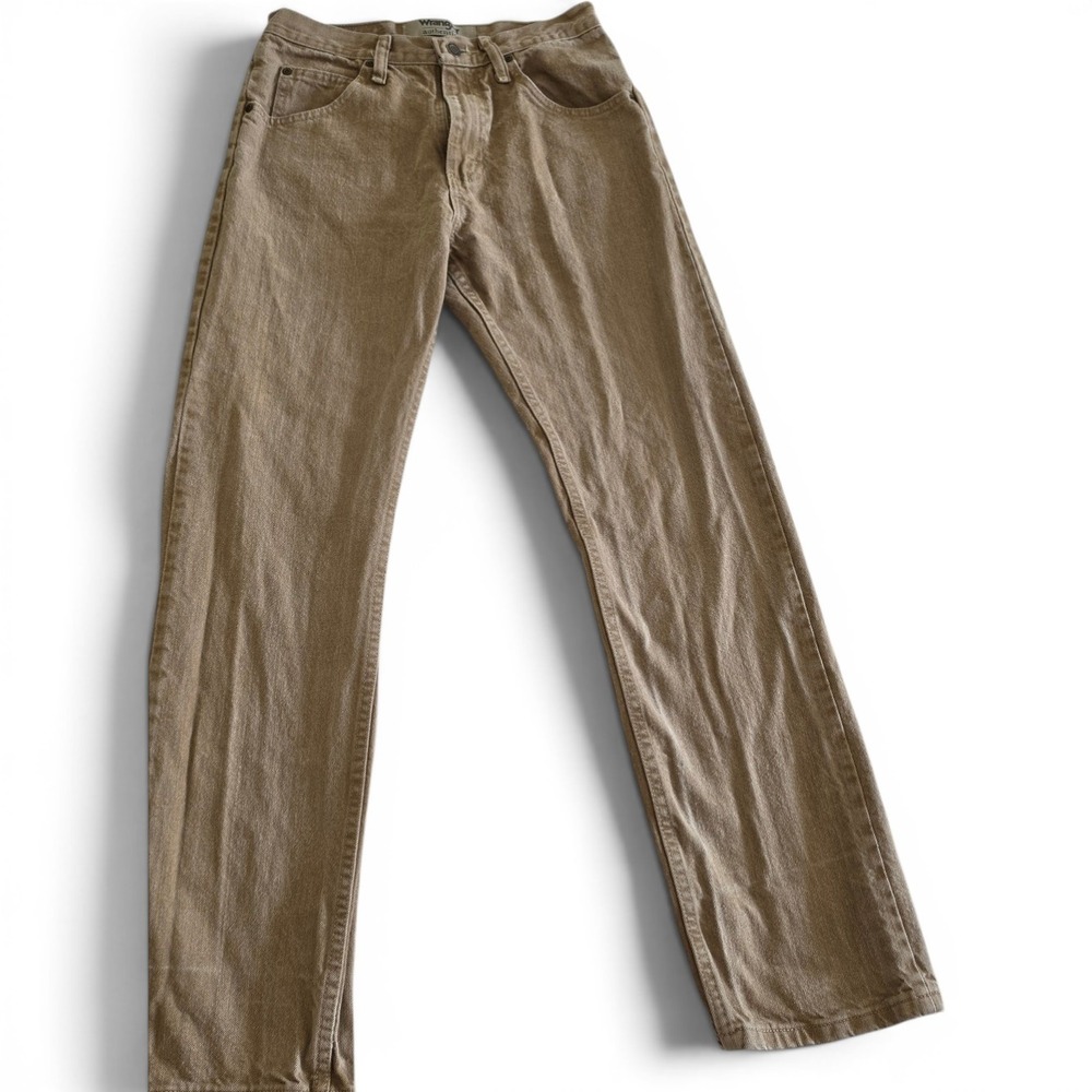 Wrangler Authentics Classic Regular Fit Men's Brown Straight-Leg Jeans 28x30